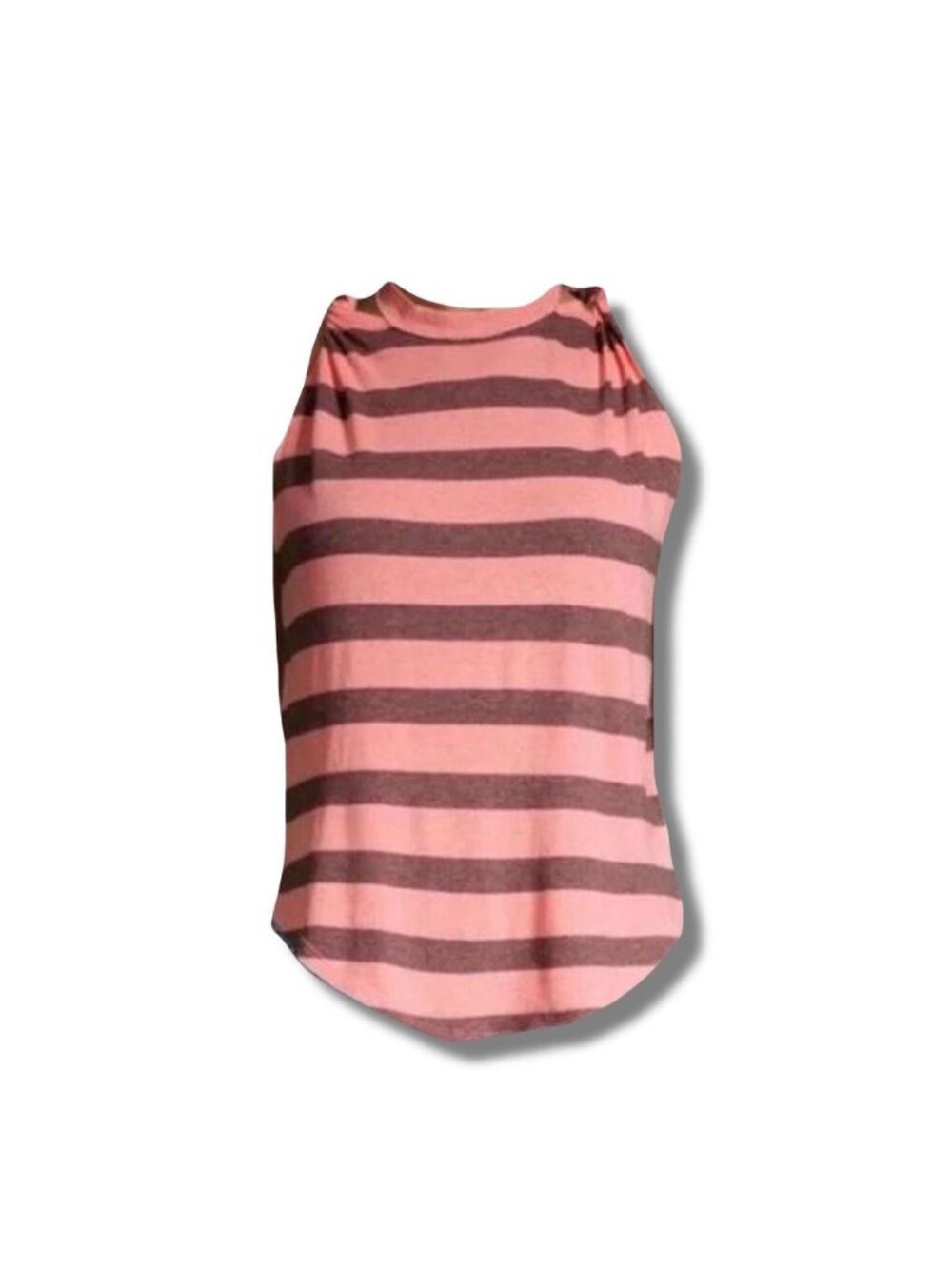 Free People pink and brown striped top